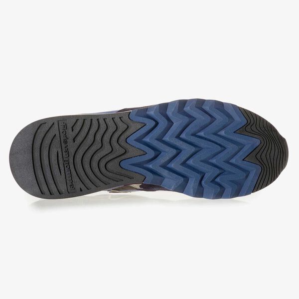 Gelb-blauer Wildleder-Sneaker