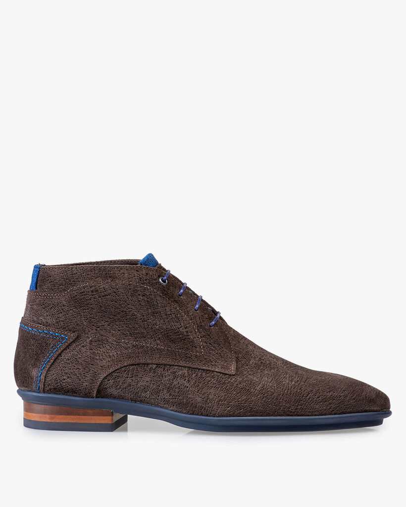 Schn&uuml;rstiefel braun Wildleder
