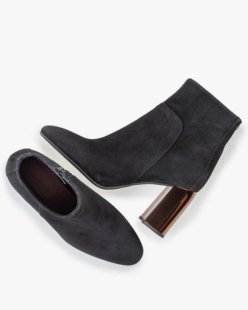 Stiefelette schwarz Wildleder