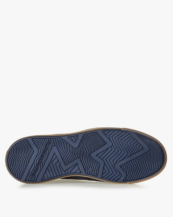 Sneaker Reptilienprint blau
