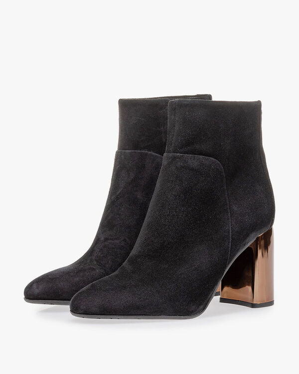 Stiefelette schwarz Wildleder