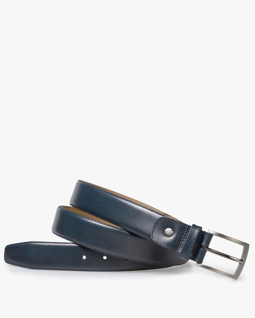 Blauer Kalbslederg&uuml;rtel