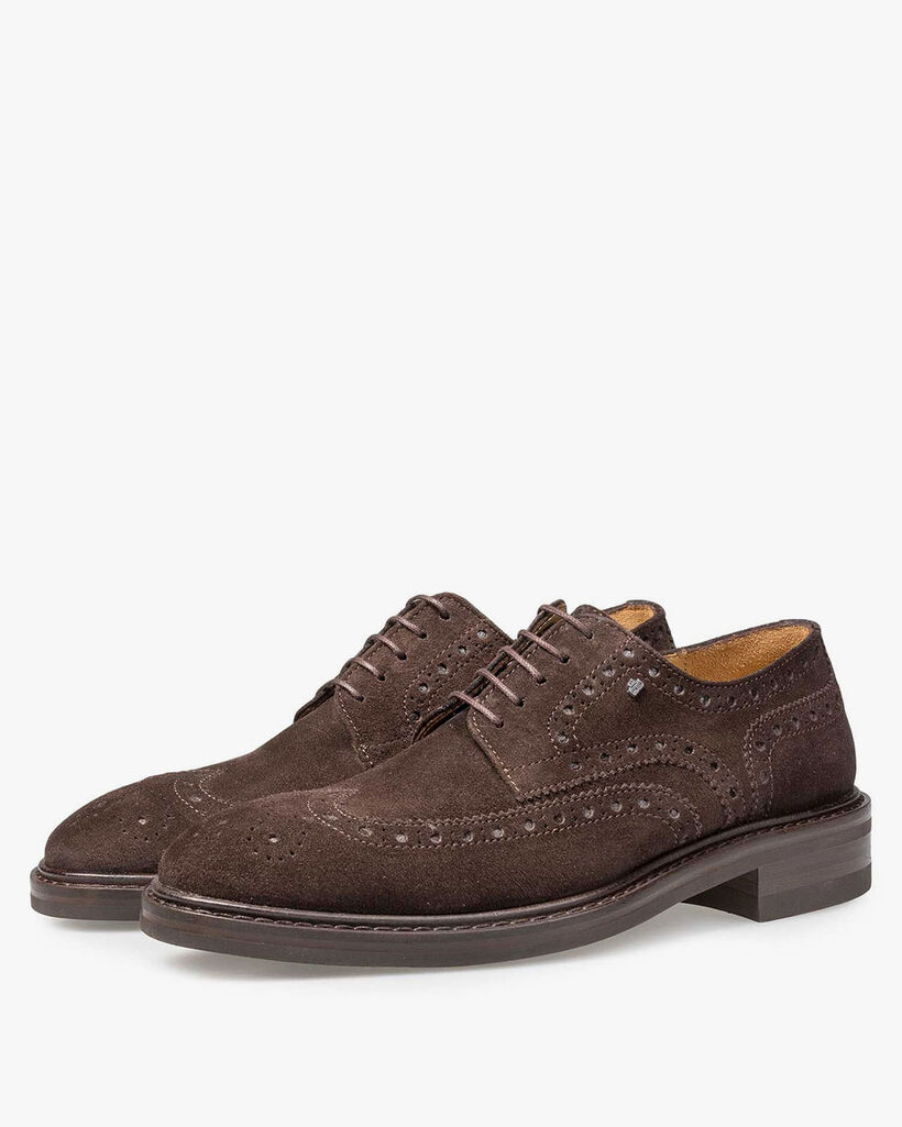 Brauner Brogue-Schn&uuml;rschuh