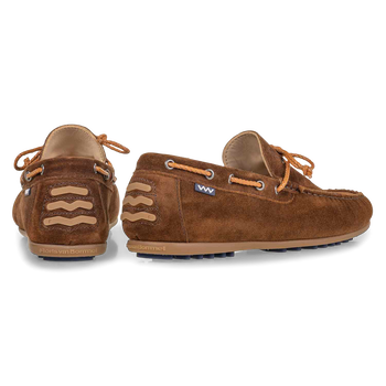 Mokassin Wildleder cognac