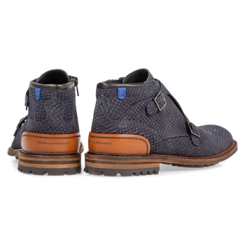 Stiefel blau mit Schnalle