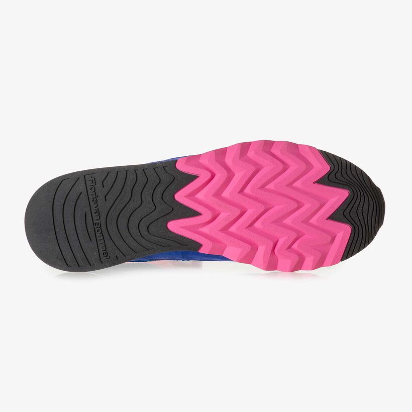 Cobalt blue suede leather sneaker
