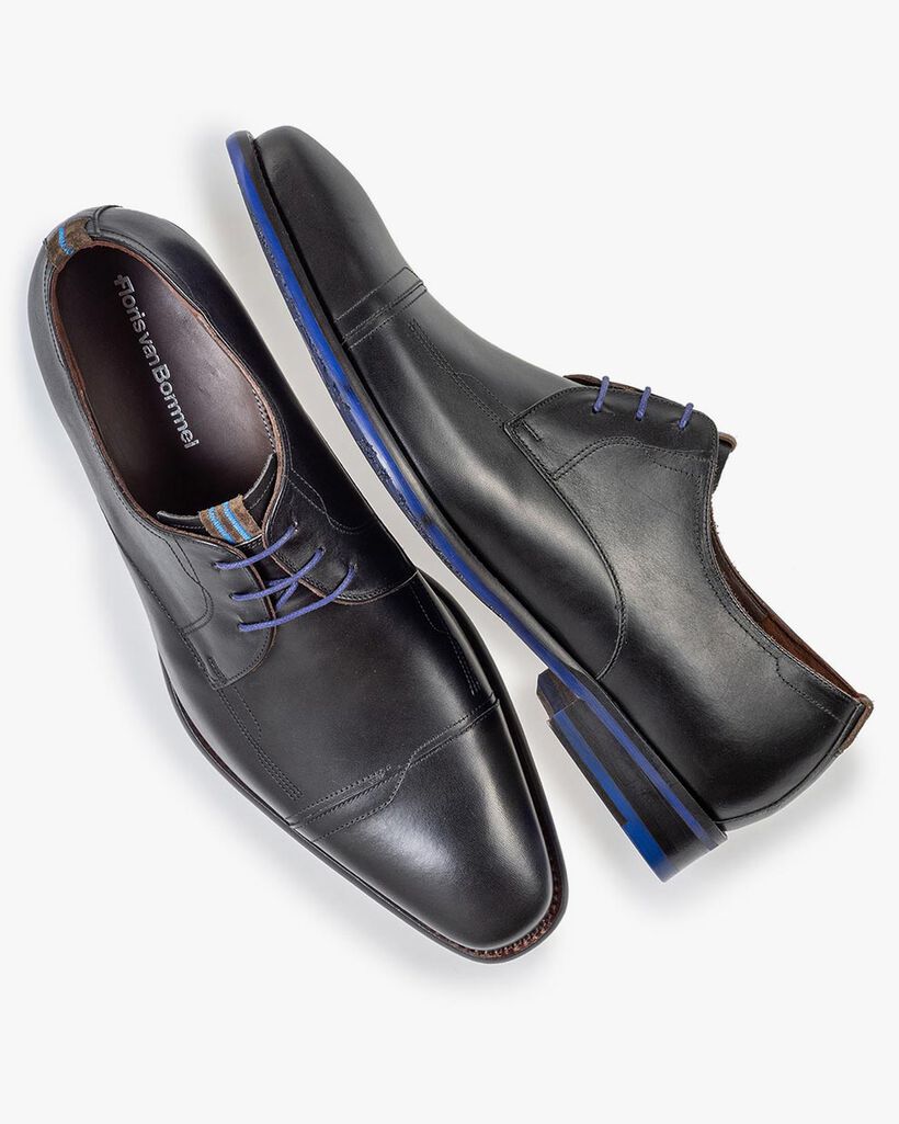 Schn&uuml;rschuh Kalbsleder schwarz