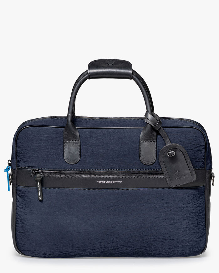 B&uuml;rotasche schmal Textil blau