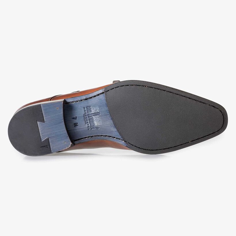 Cognac leather monk strap