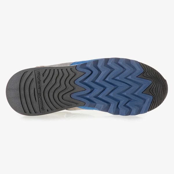 Blau-oranger Wildleder-Sneaker