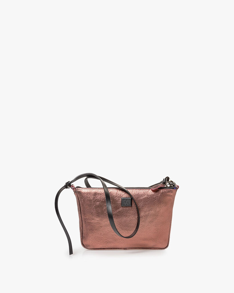 Bag copper leather craquel&eacute;