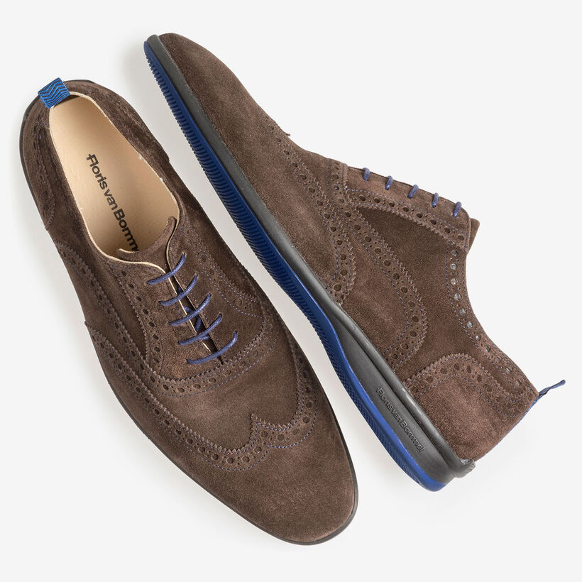 Brauner Wildleder-Schn&uuml;rschuh