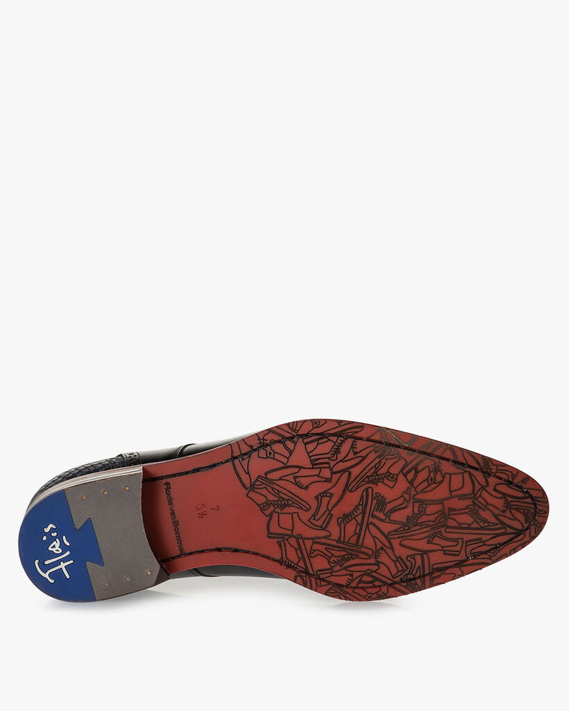 Schn&uuml;rschuh Kalbsleder schwarz