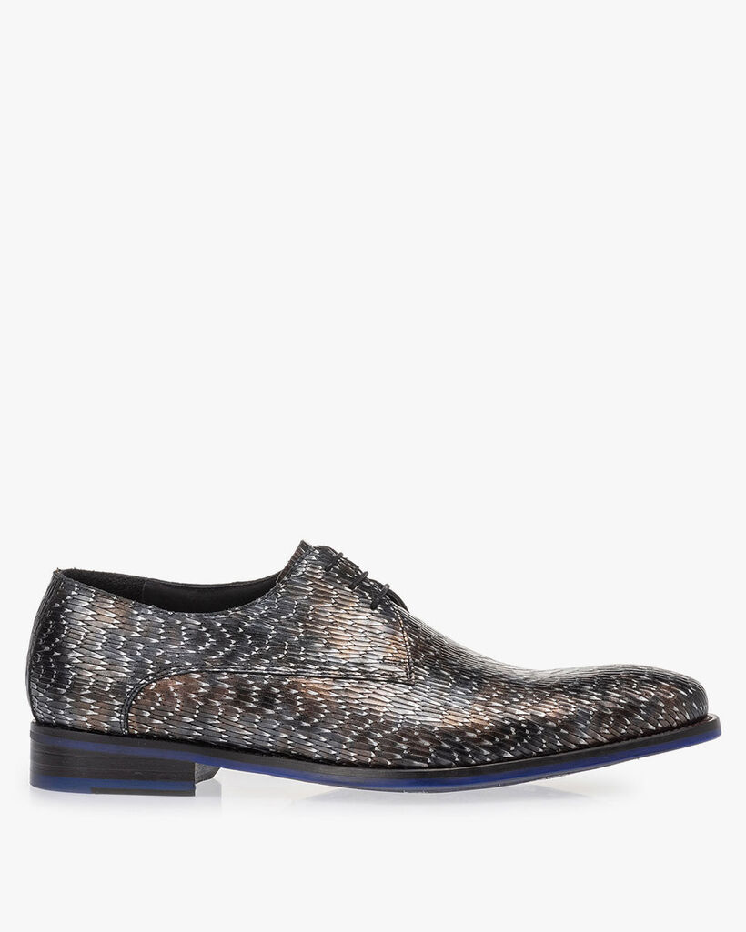 Lace shoe metallic bronze