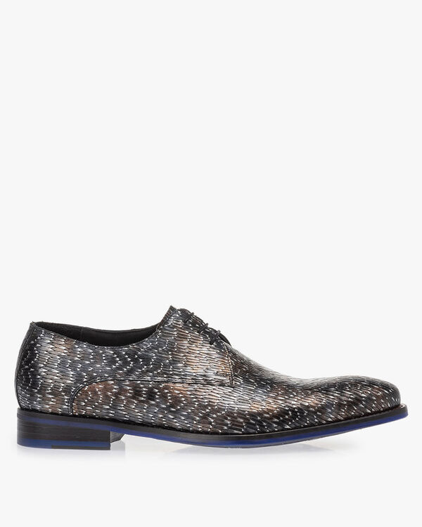 Lace shoe metallic bronze