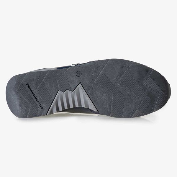 Dunkelblauer Kalbsleder-Sneaker