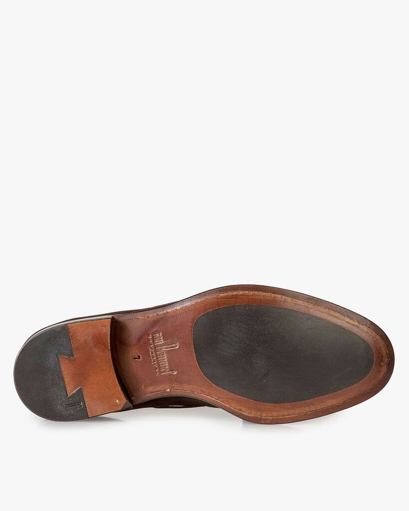 Dunkelbrauner Wildleder-Loafer