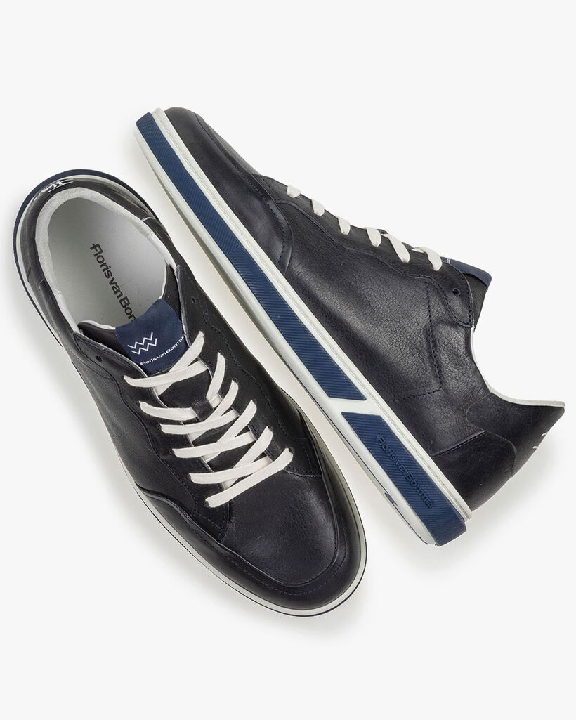 Sneaker calf leather dark blue