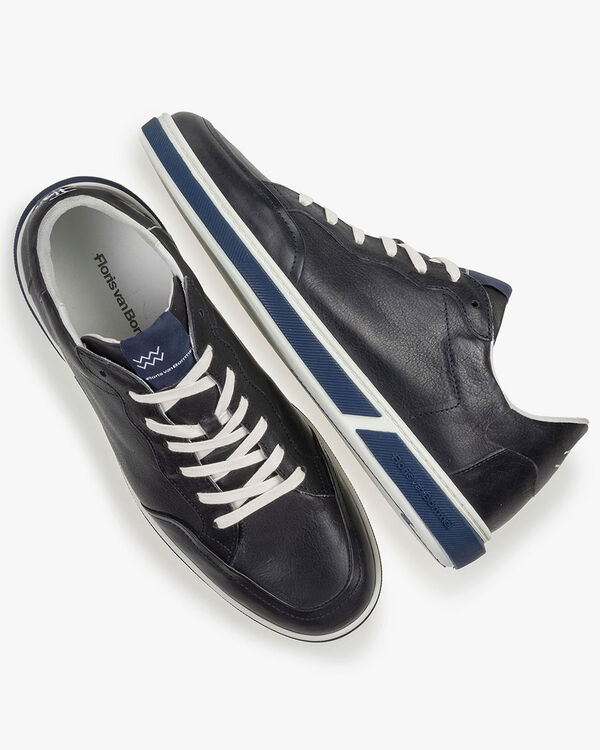 Sneaker calf leather dark blue
