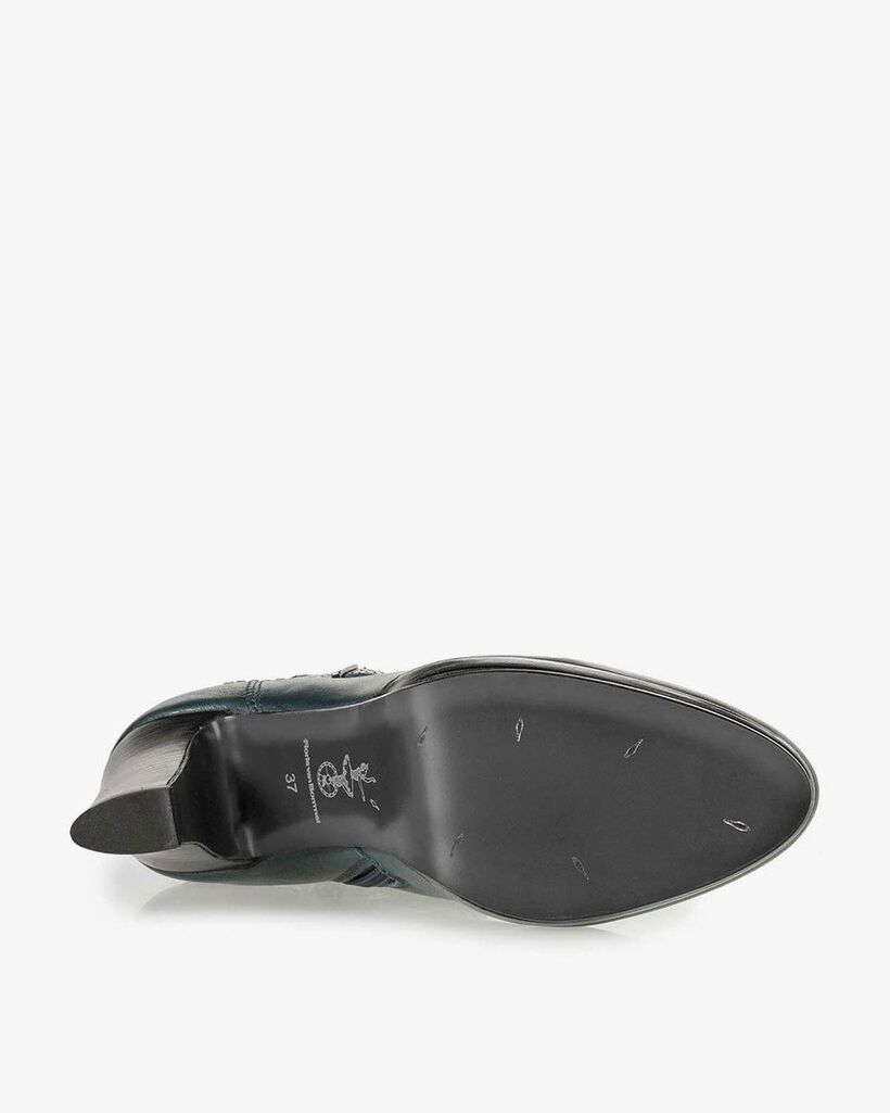 Gr&uuml;ne Kalbsleder-Stiefelette
