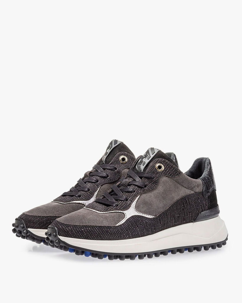Noppi Sneaker Wildleder schwarz