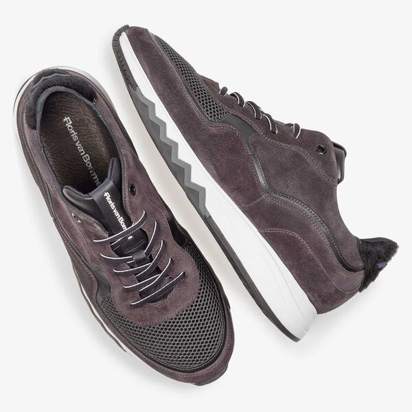 Anthrazit-brauner Wildleder-Sneaker