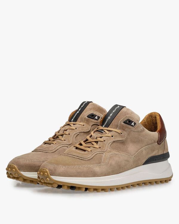 Beiger Wildleder-Sneaker