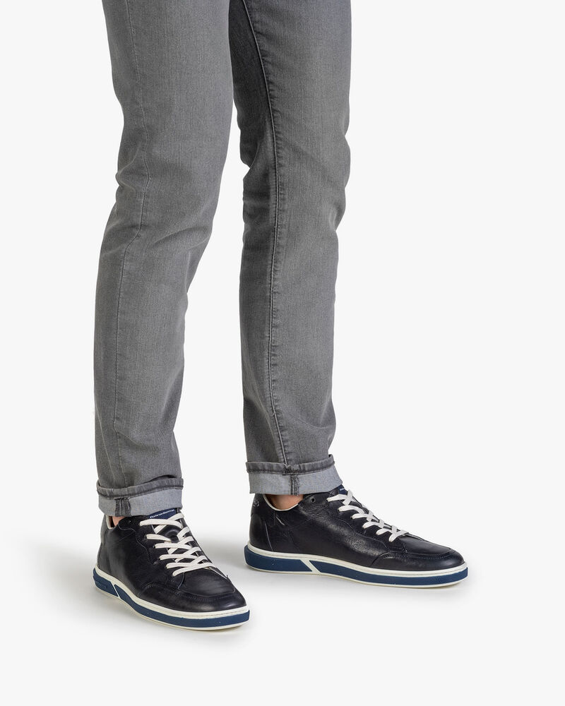 Sneaker calf leather dark blue