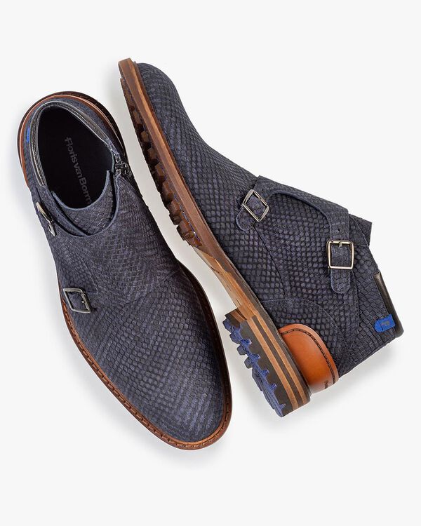 Stiefel blau mit Schnalle