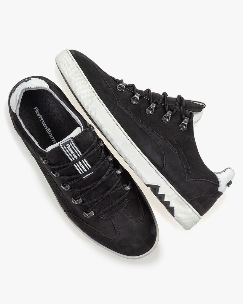 Hiking-Sneaker Nubukleder schwarz