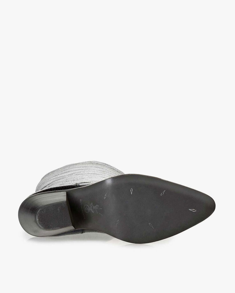 Dunkelblaue Stiefel Metallic-Print