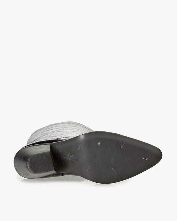 Dunkelblaue Stiefel Metallic-Print