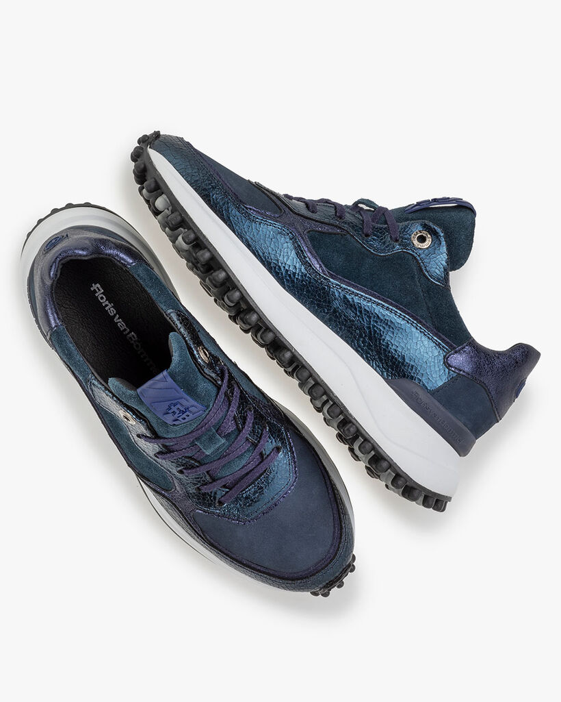 Noppi Leder blau