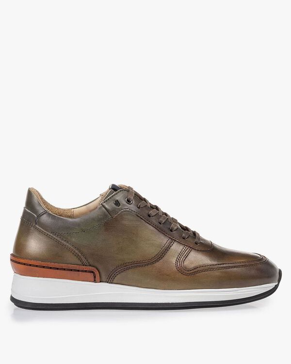 Sneaker calf leather green