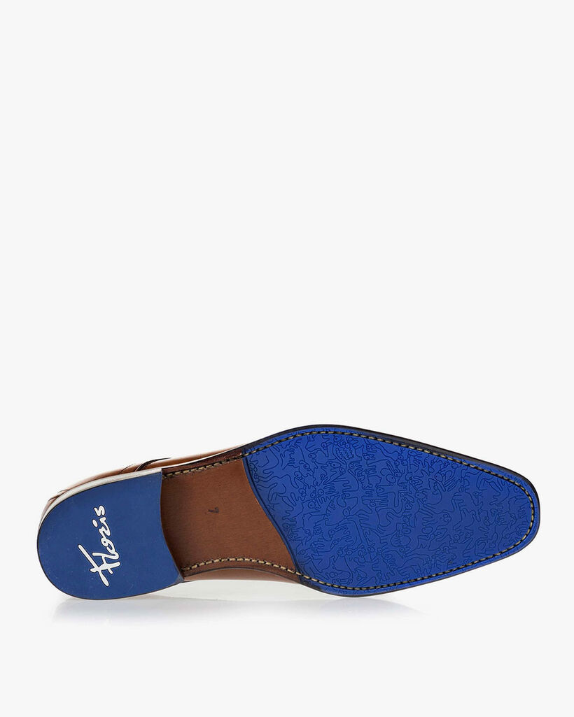 Schn&uuml;rschuh Kalbsleder cognac