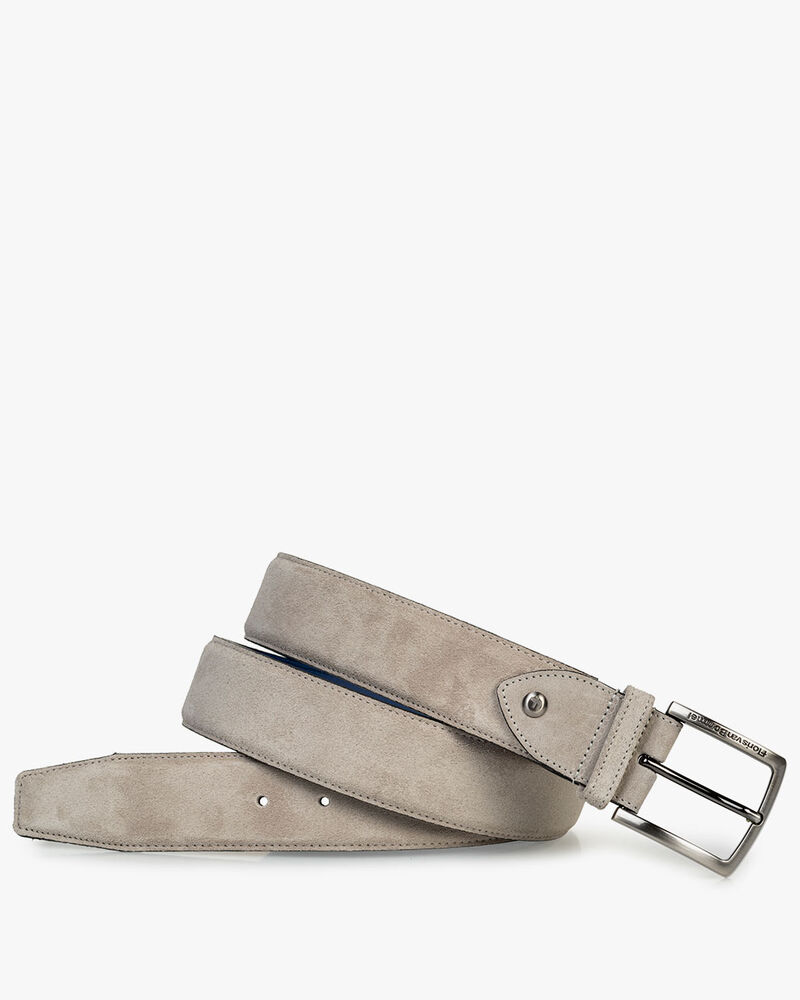 Belt suede leather sand-coloured