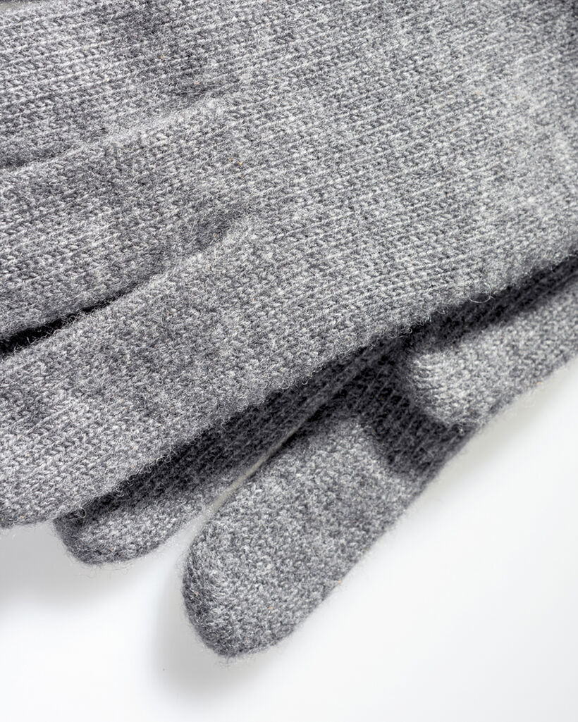 Handschuhe Wolle grau