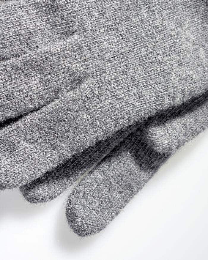 Handschuhe Wolle grau