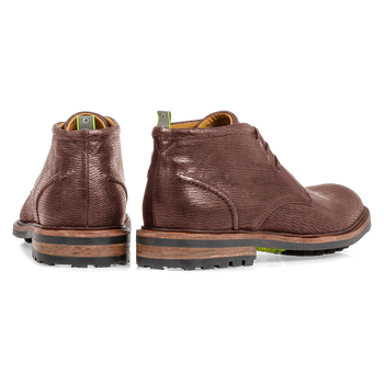Schn&uuml;rstiefel braun mit Print