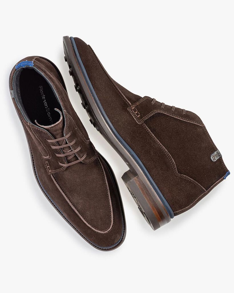 Schn&uuml;rstiefel braun Wildleder