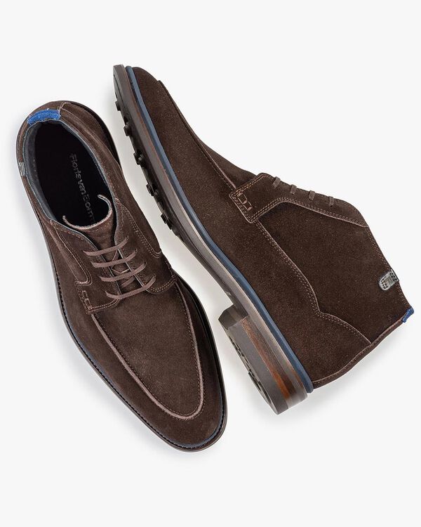 Schn&uuml;rstiefel braun Wildleder