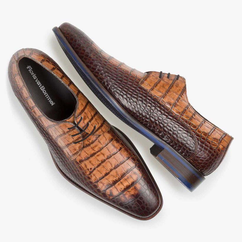 Brauner Kalbsleder-Schn&uuml;rschuh