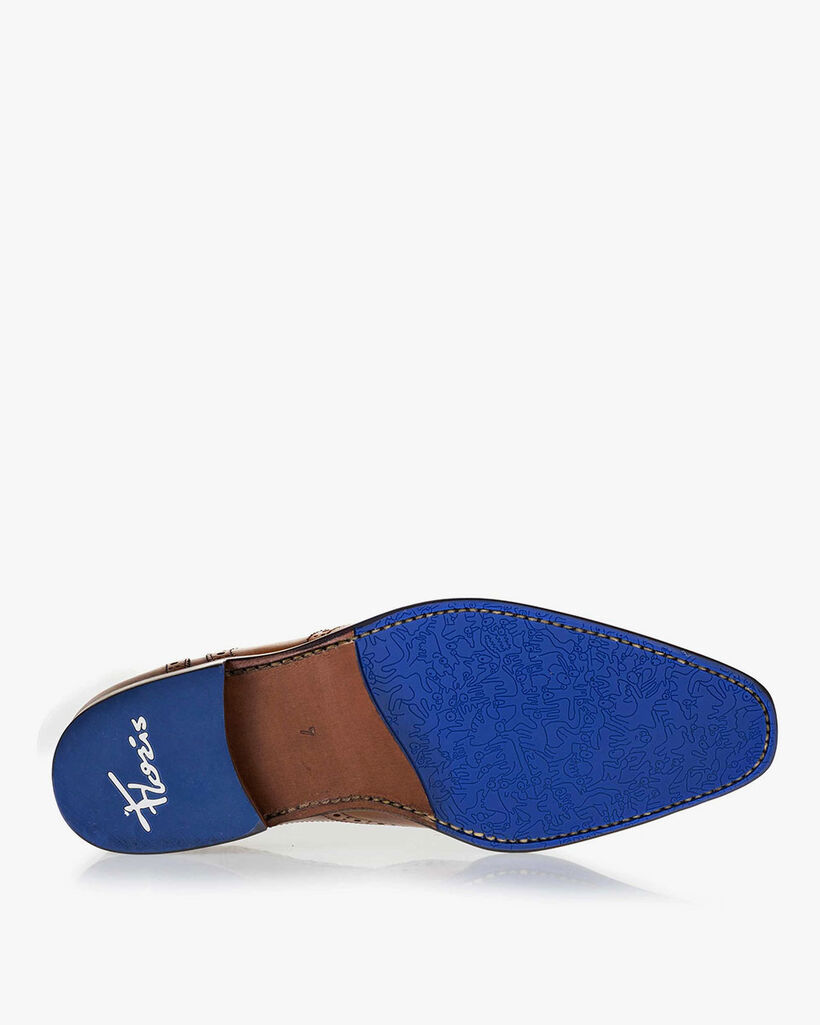 Lace shoe calf leather cognac