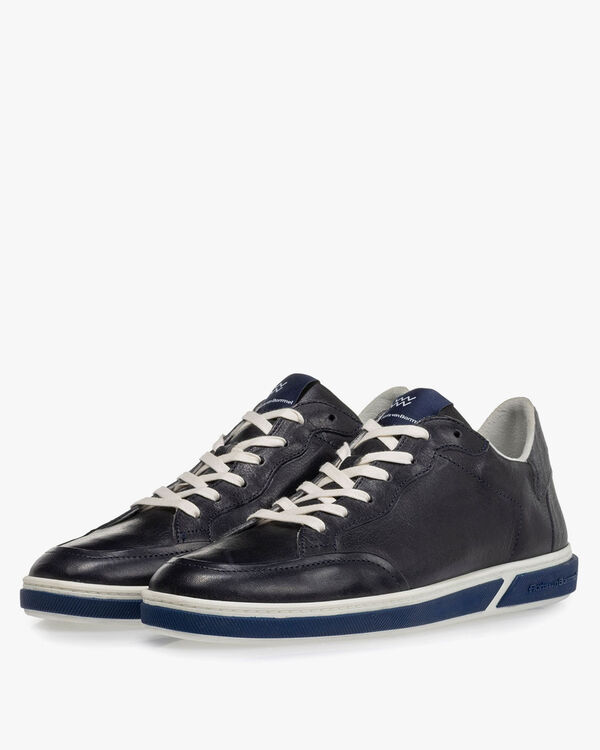 Sneaker calf leather dark blue
