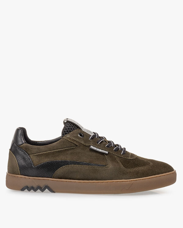 Sneaker Wildleder dunkelgr&uuml;n