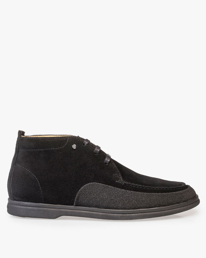 Mid-high suede leather lace boot