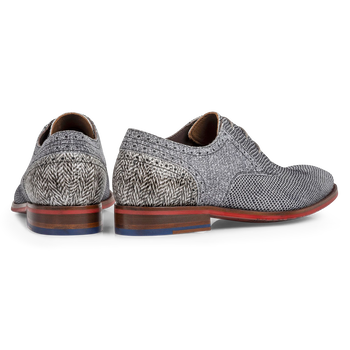 Schn&uuml;rschuh Wildleder cremewei&szlig;