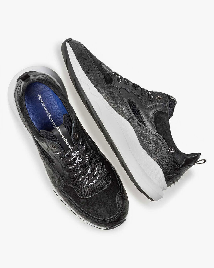 Schwarzer Kalbsleder-Sneaker