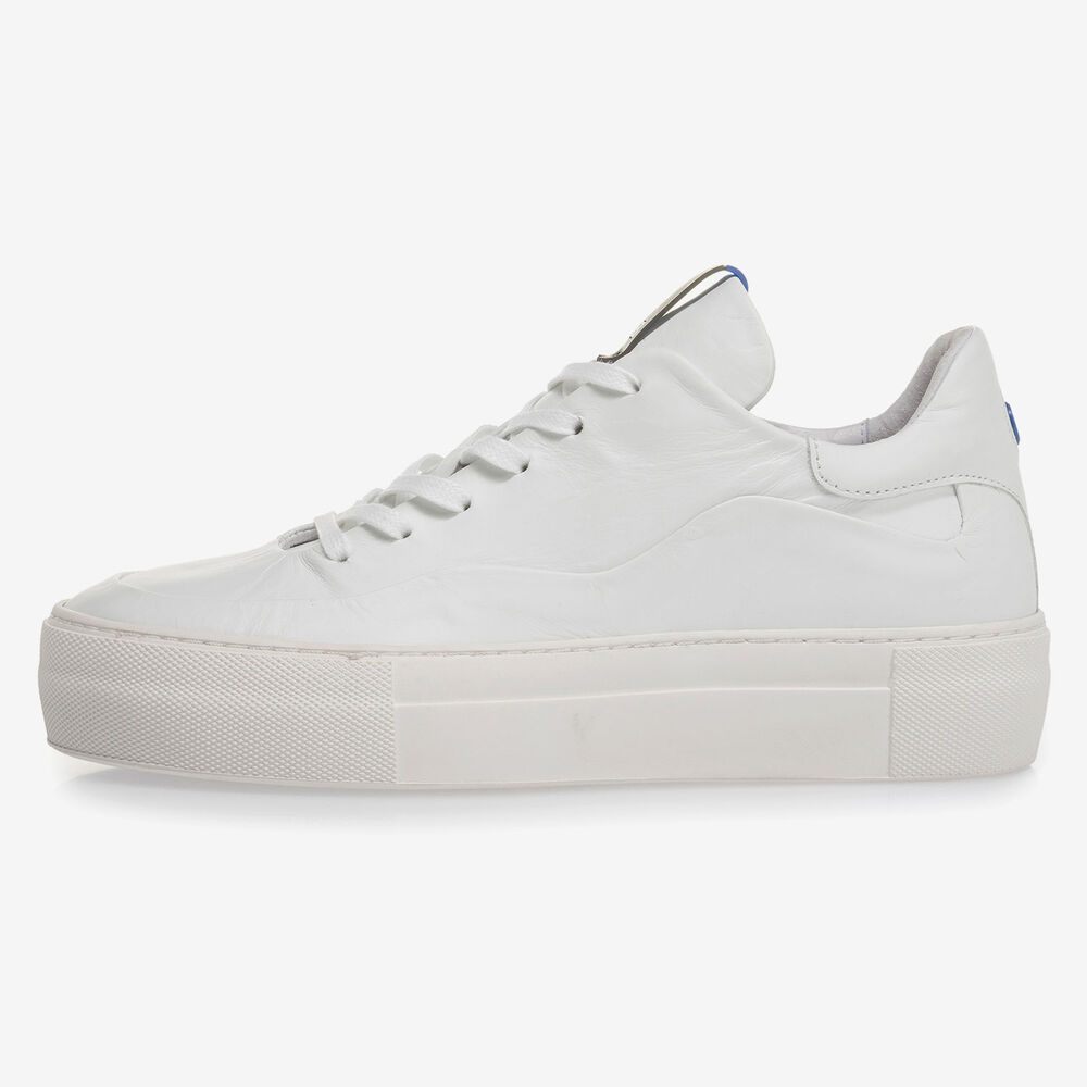 Wei&szlig;er Leder-Sneaker