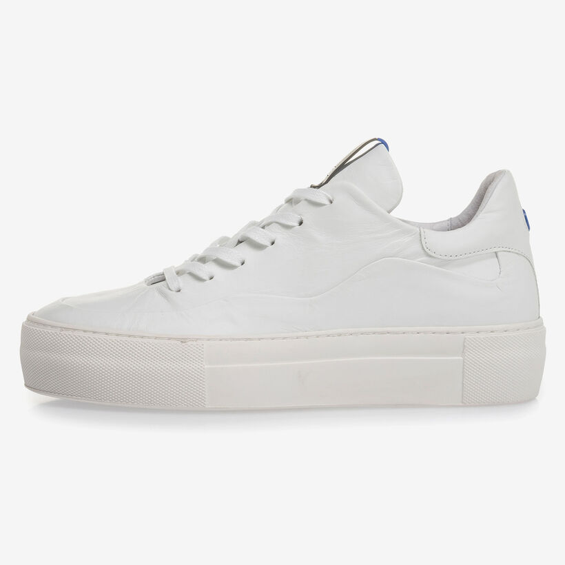 Wei&szlig;er Leder-Sneaker
